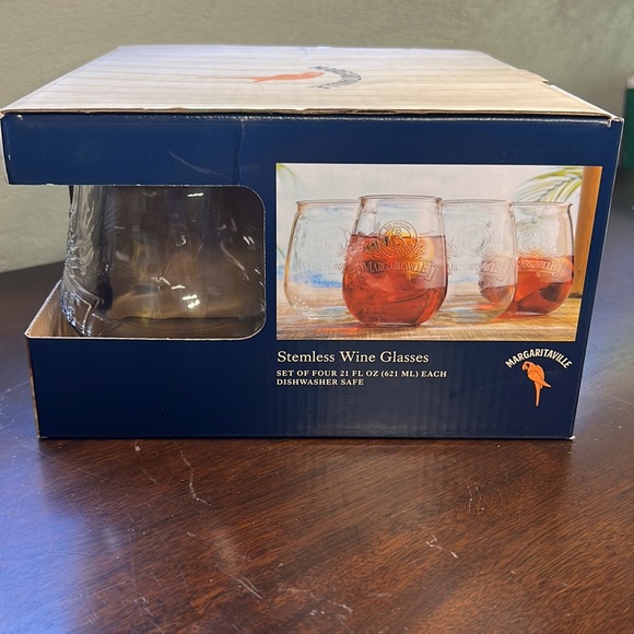 Margaritaville Dining Margaritaville Stemless Wine Glasses Set Of 4